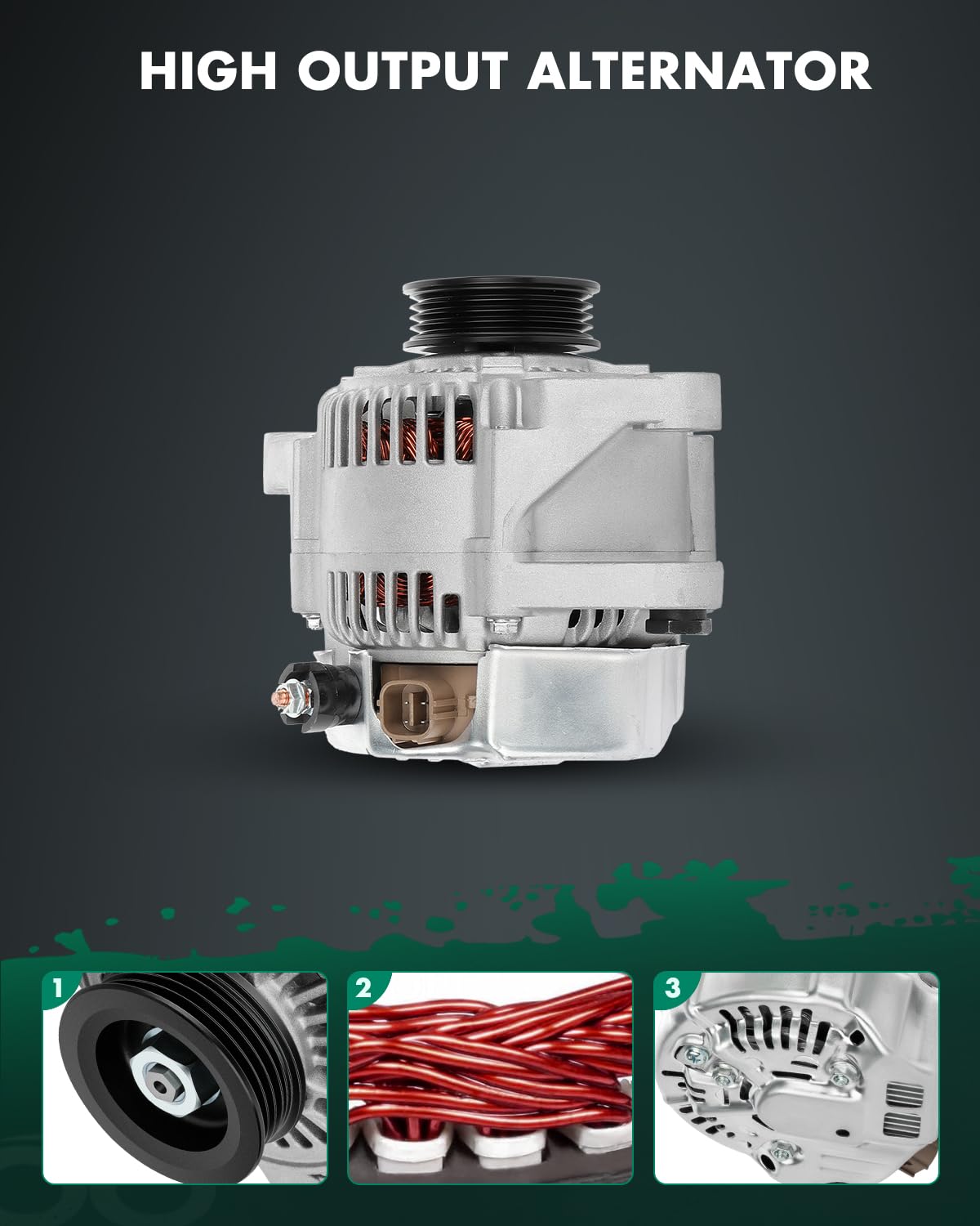 SCITOO Alternators 11203 Compatible Fit for Toyota Auto and Light Truck Yaris 2006 2007 2008 2009 2010 2011 2012 2013 2014 1.5L