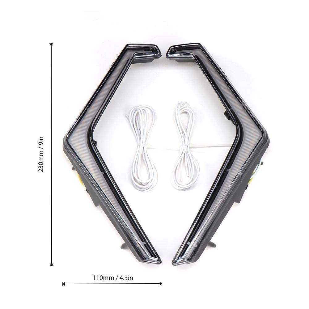 KEMIMOTO Fang Lights Accent Lights Compatible with Polaris RZR 1000 XP XP4 Turbo S 2024 2023 2022 2021-2019 Accessories OEM 2884871 IP67 LED Turn Signal Street Legal Light 2 pcs