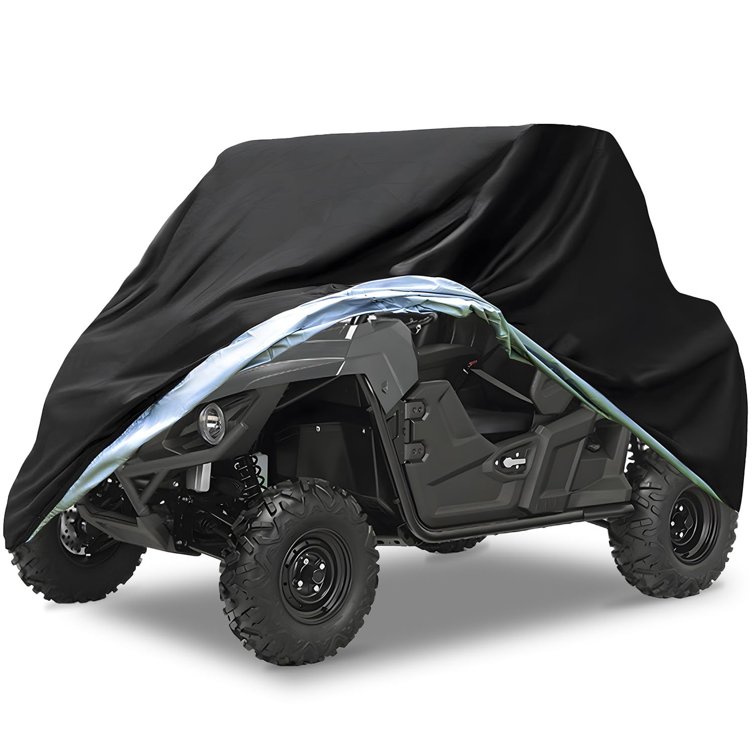 Neverland Utv Covers Heavy Duty - Side By Side Cover Waterproof 300D Outdoor Storage Waterproof Black Compatible With Polaris Ra