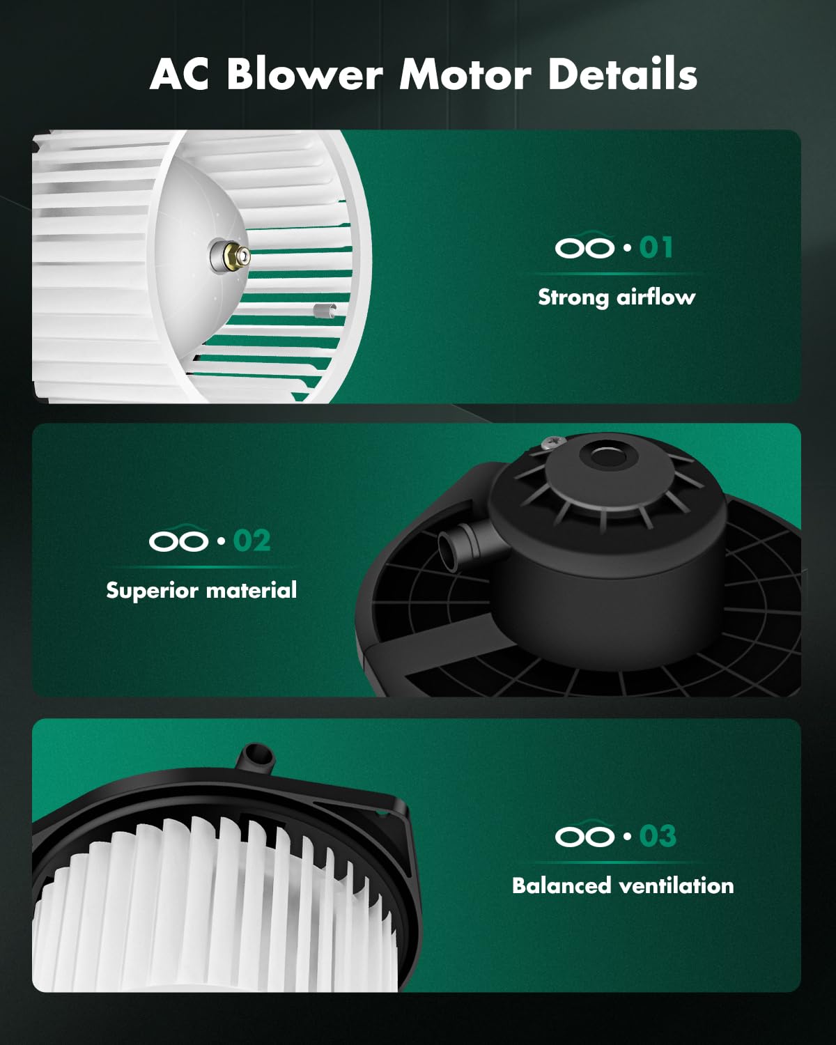 Scitoo 700239 Hvac Blower Motor With Fan Cage Fit For 2008-2017 Mitsubishi Lancer, 2008-2018 Mitsubishi Outlander Front, 2013-20