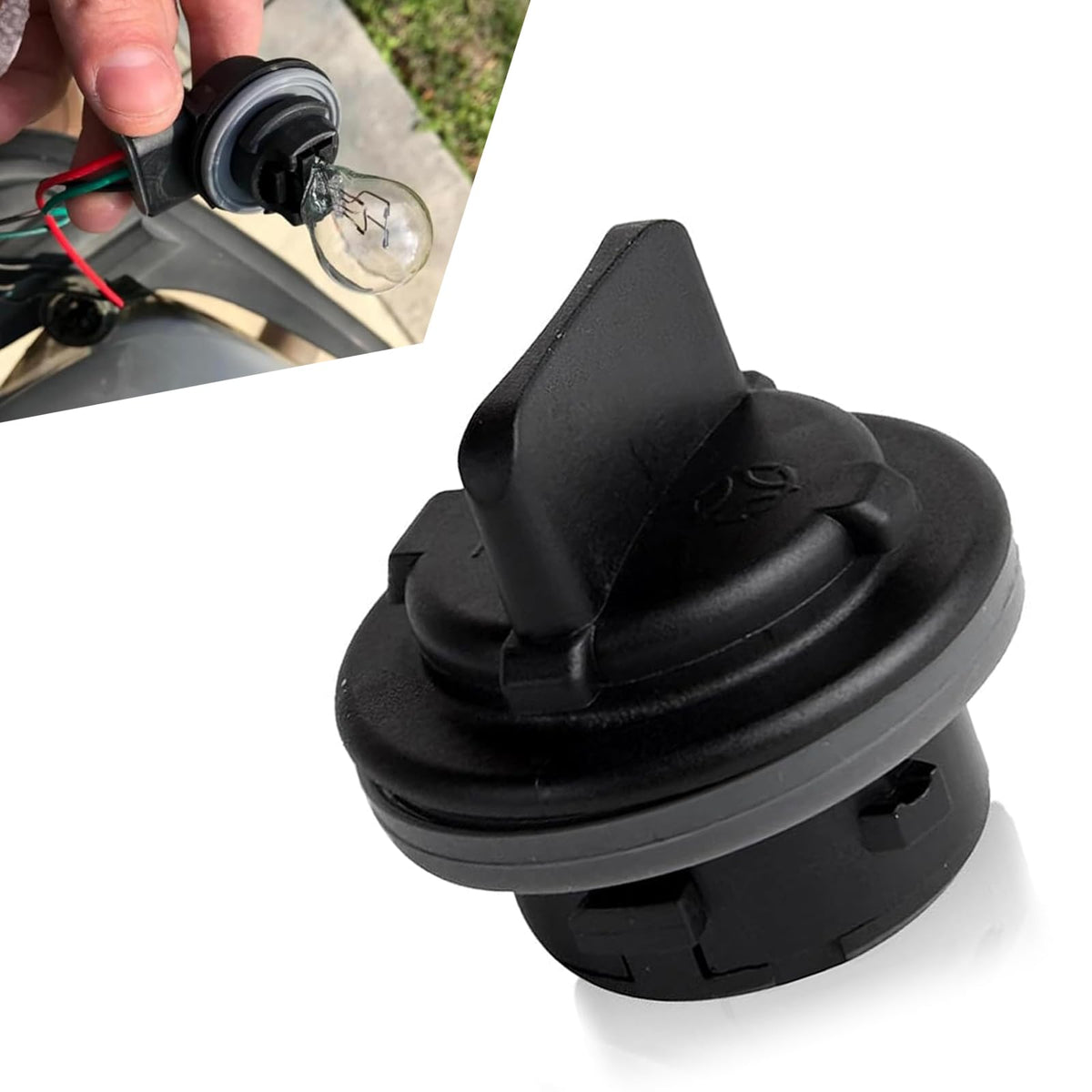 Civwesi 1 PC Car Turn Signal Socket, Waterproof Plug-in Bulb Fixing Base, Replacement Part 921663K000 54213SR, Compatible with H