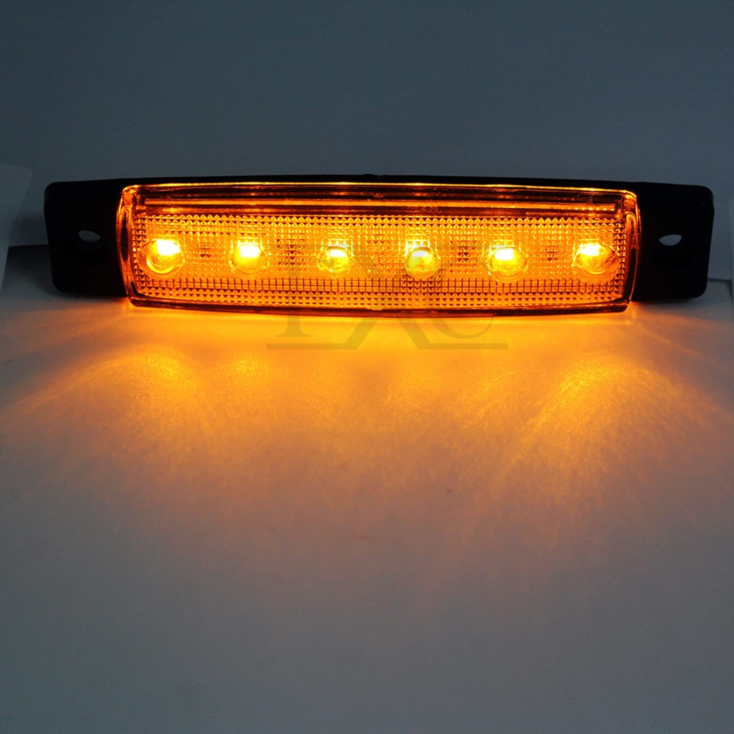 10Pack 12V Smoked Amber Led Trailer Marker Lights 3.8 '' Side Marker Clearance Light Bar Front Rear Signal Indicator Light Strip