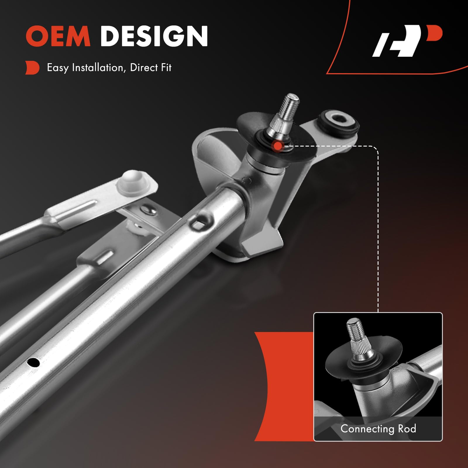 A-Premium Front Windshield Wiper Linkage Compatible With Chevrolet & Gmc Vehicles - Equinox 2010-2017, Terrain 2010-2017, Sport Utility - Replace# 25948436, 84126961