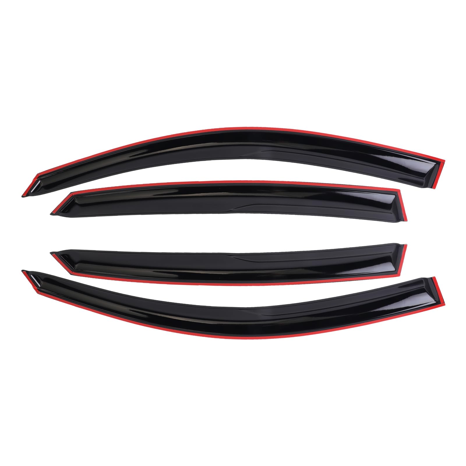 AOKAILI 4Pcs Smoke Black Tinted Tape-On Window Visor Deflectors Rain Guards Compatible with 2023+ RX