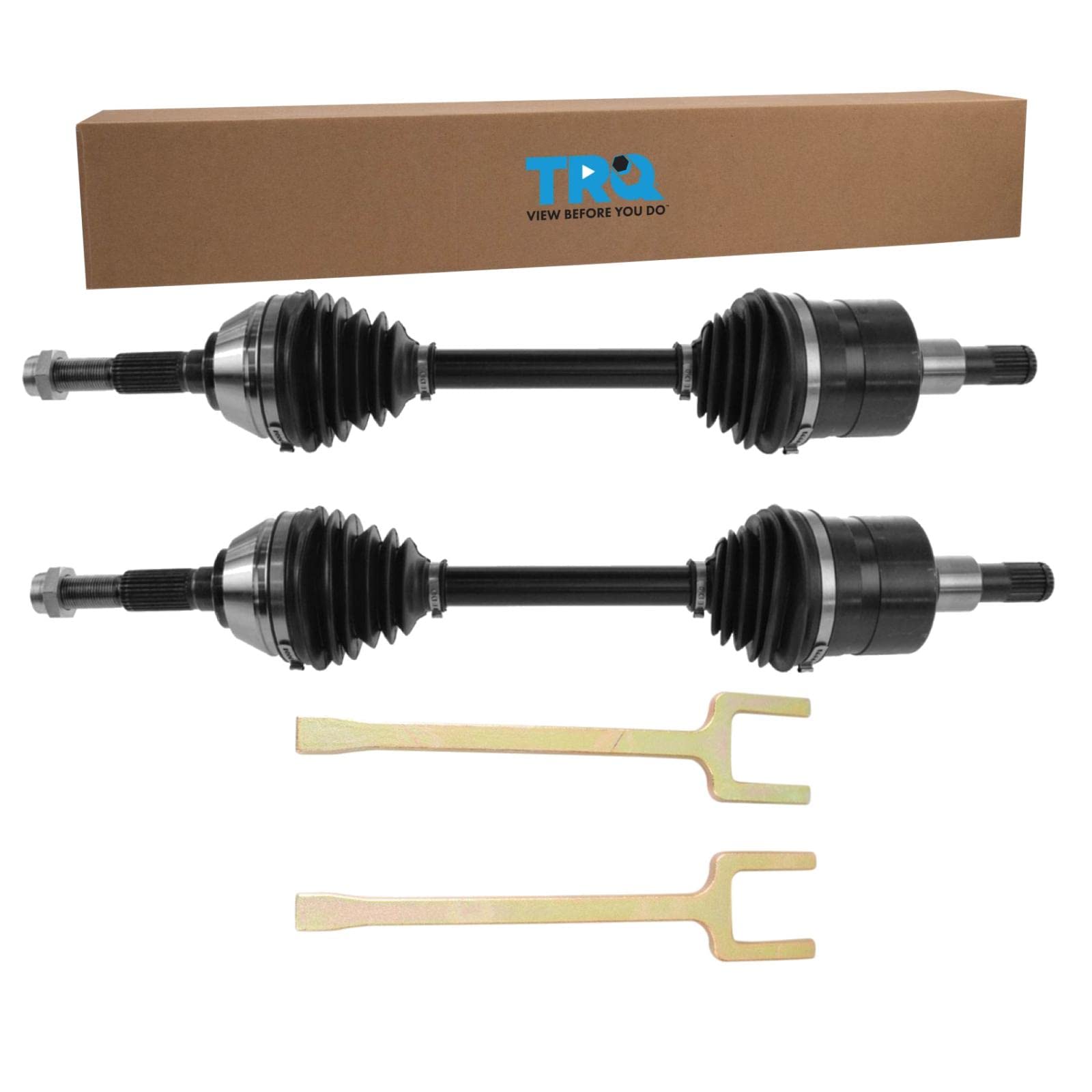 TRQ New Front CV Axle Shaft Pair with Removal Tool For Trailblazer Envoy Ascender