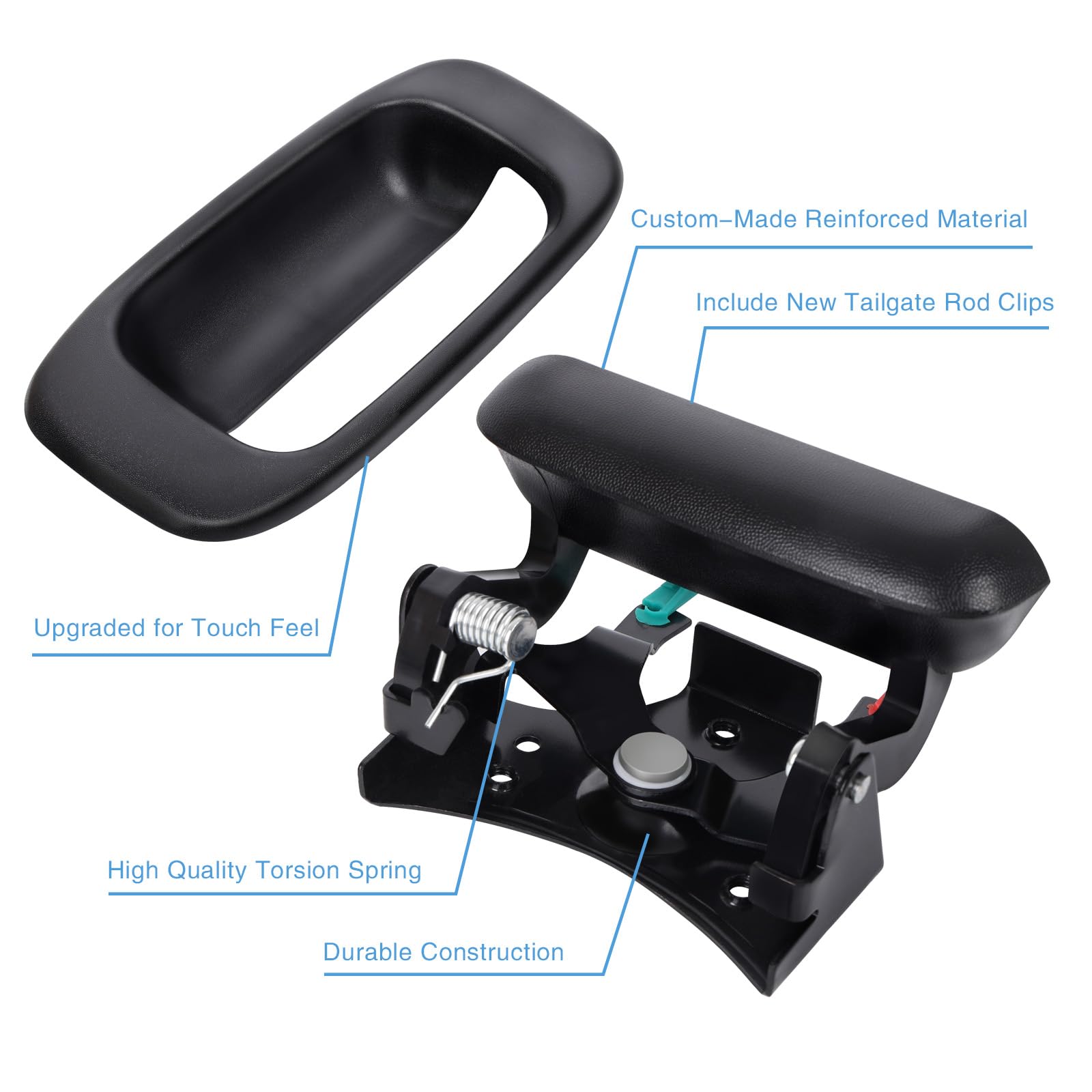 Dunhil Tailgate Tail Gate Handle & Bezel For Chevy Silverado Gmc Sierra 1500 1500Hd 2500Hd 2500 3500 1999-2007, 15997911 1522853