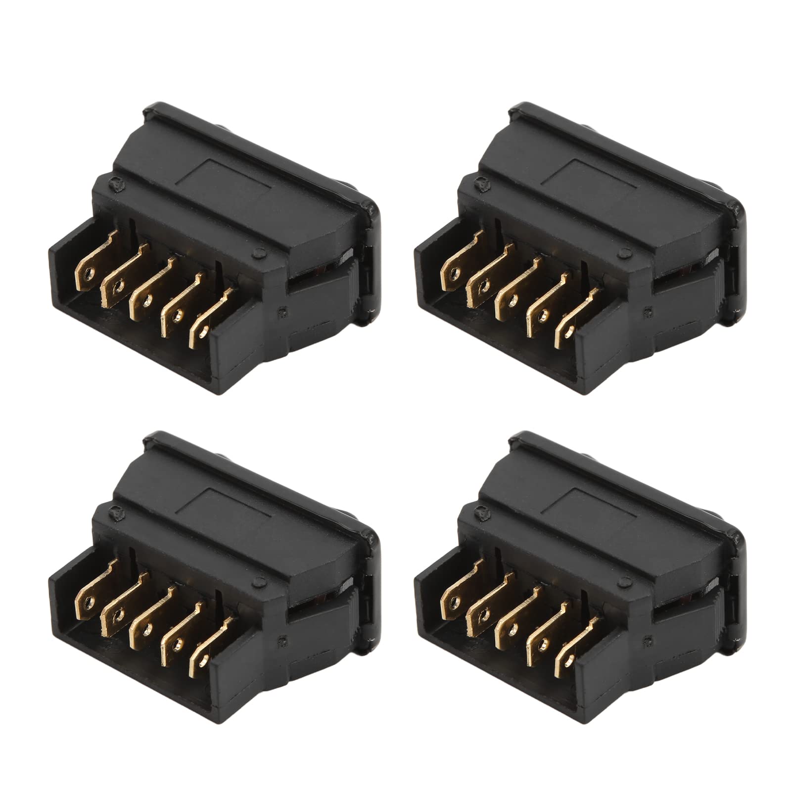 4Pcs 5Pin Power Window Switch Car Universal Glass Lift Drive Switches With Green Lamp Dc12V 24V Power Window Switch