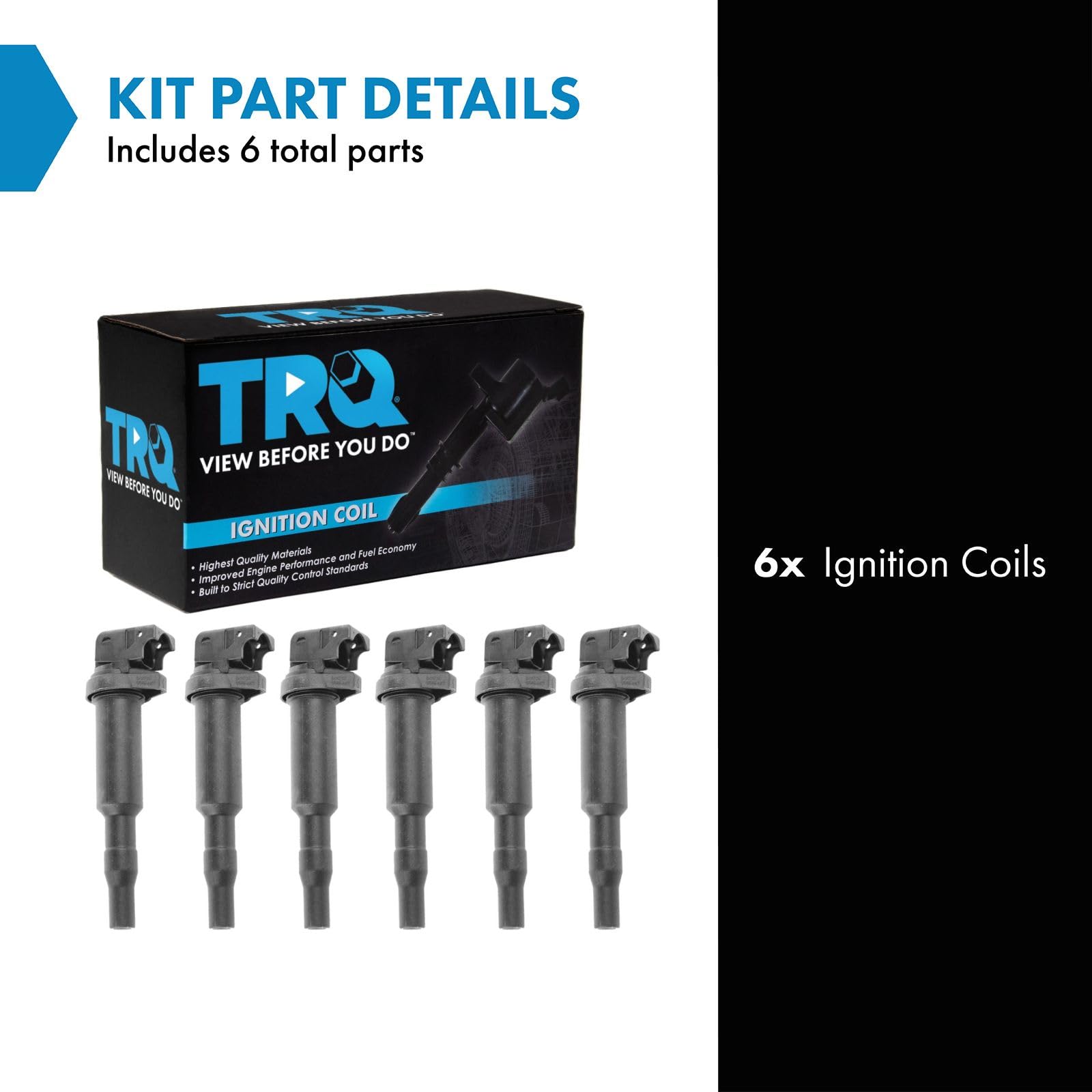 Trq Ignition Coil Set Compatible With 01-19 Bmw
