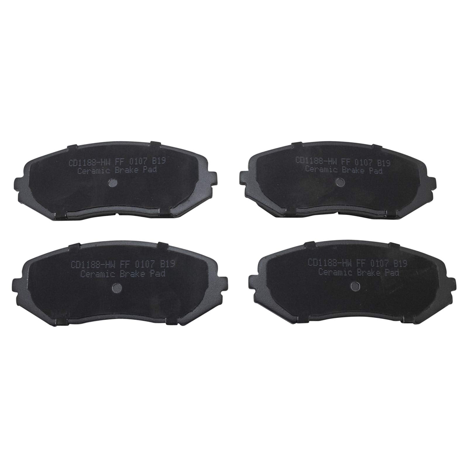 TRQ Front Brake Pads Ceramic Compatible with 2006-2013 Suzuki Grand Vitara