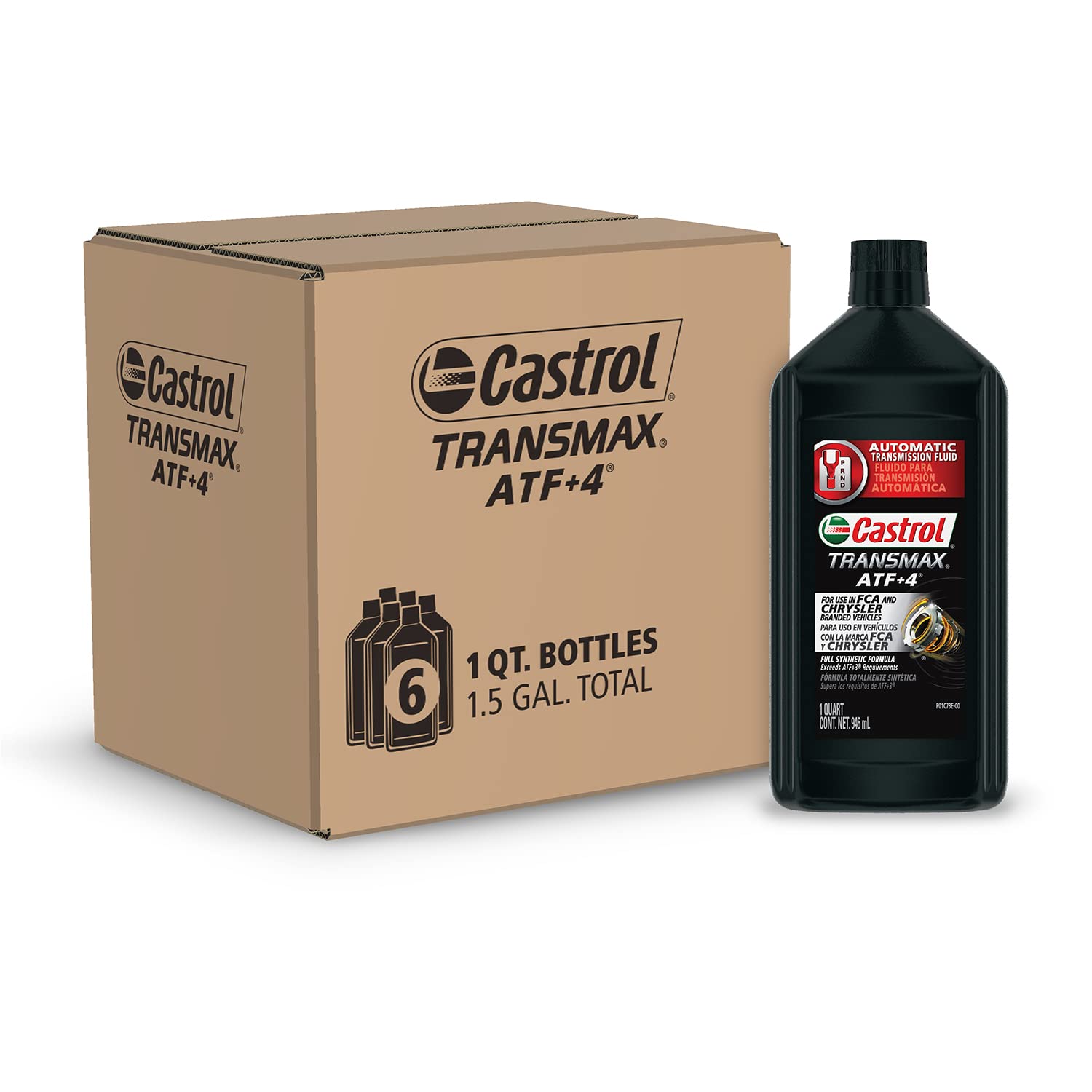 Castrol Transmax Atf+4 Automatic Transmission Fluid, 1 Quart, Pack Of 6