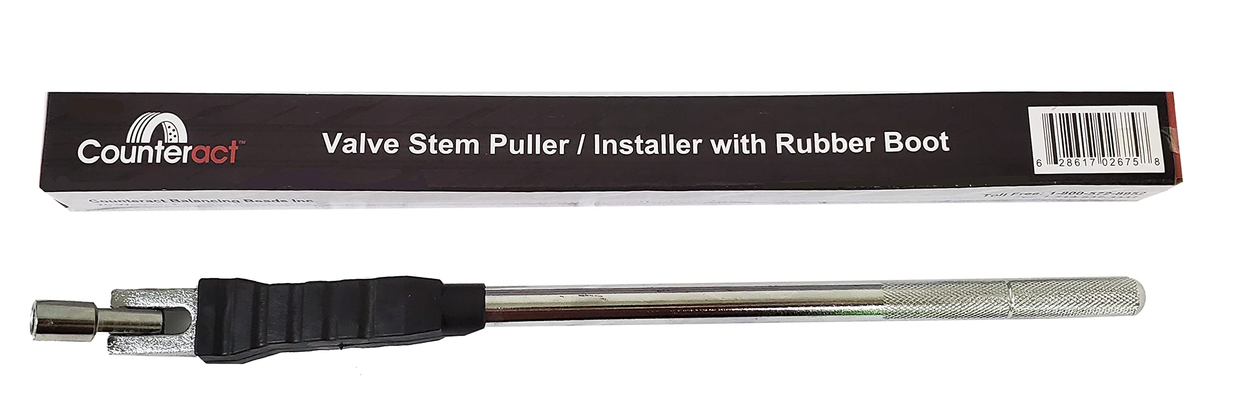 Counteract Tire Valve Stem Puller/Installer With Rubber Boot