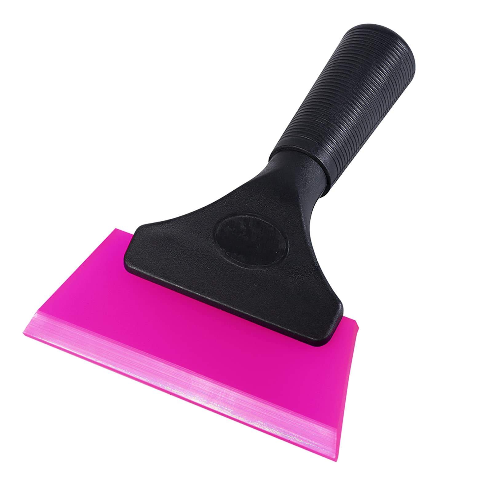 FOSHIO Small Squeegee with 5 Inch Pink Rubber Blade Mini Wiper Window Tinting Tools for Mirror Glass Window Cleaner with Non-Sli
