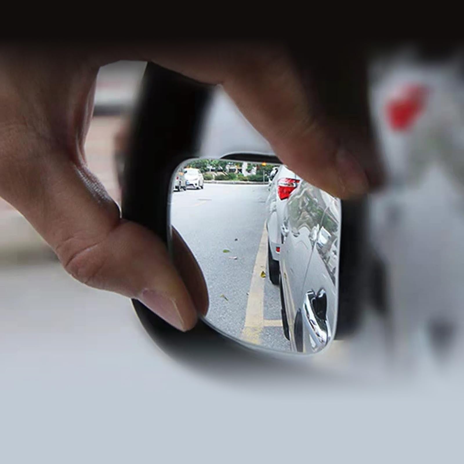 Zkfar Pack-2 Car Blind Spot Mirror, Hd Convex Glass Angle Adjustable For Side Rearview Mirrors, Fan Shaped Frameless Rotatable Wide Angle Blind Spot Mirror For Suv Truck Vehicles (Transparent)