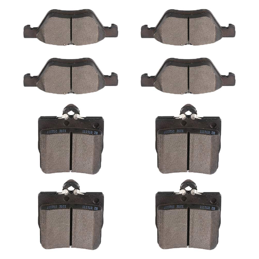 Cciyu D853 D779 Front & Rear Professional Ceramic Brake Pads Set Fit For 2004-2008 For Chrysler Crossfire,2001-2004 For Mercedes