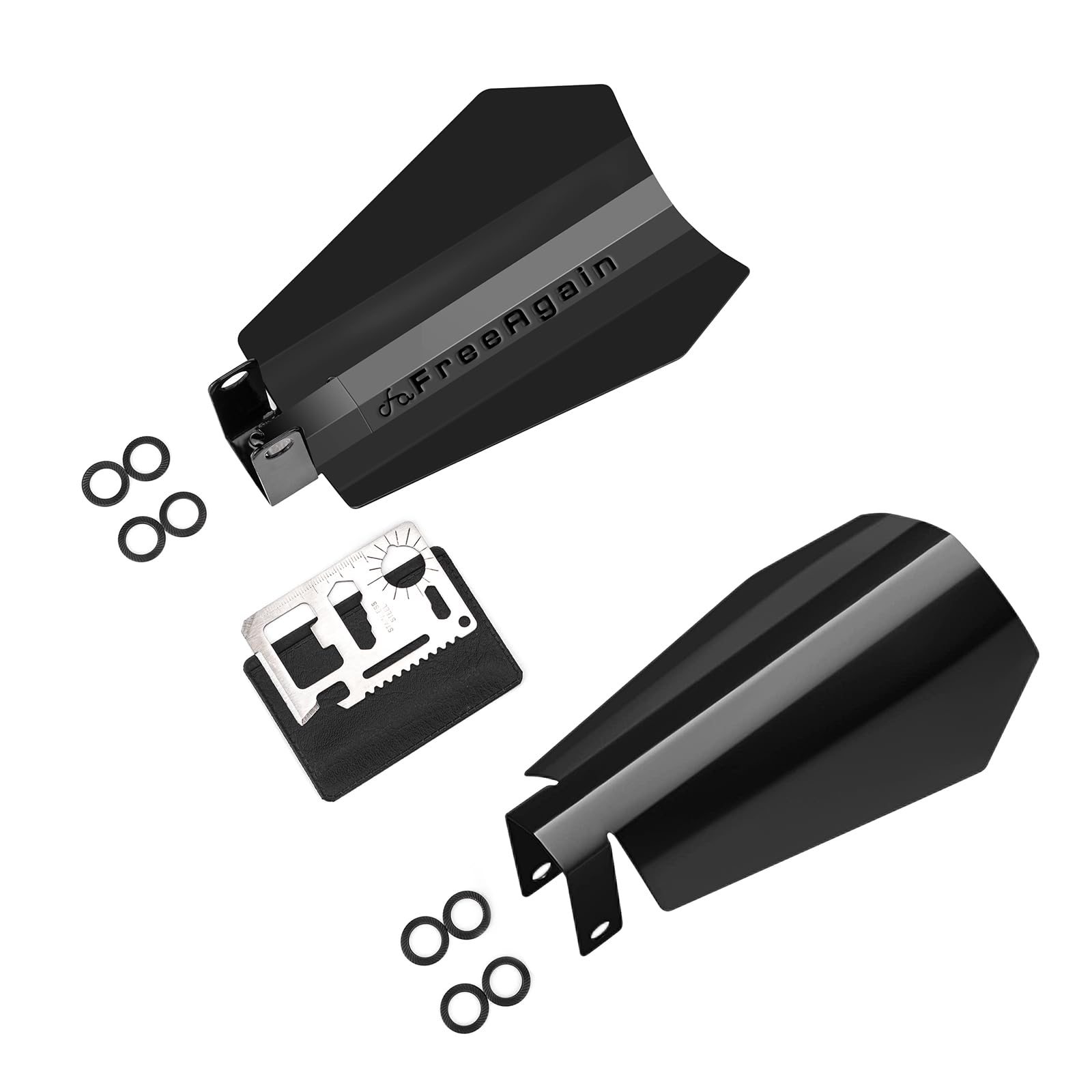 Oversized Handguards,Gloss Black Coffin Cut Hand Guards fit for Harley Sportster Touring Street Glide Road King Electra Heritage