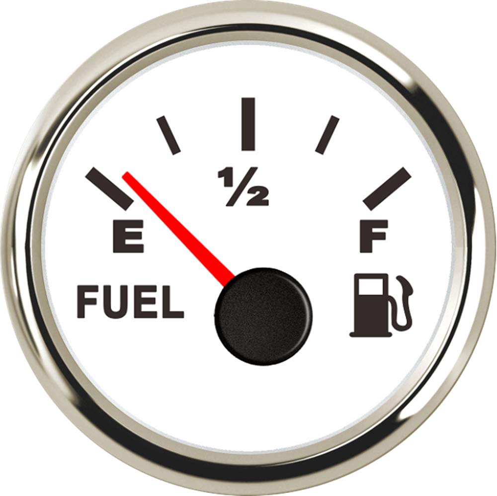 100Tech Marine Gas Fuel Gauge For Boat Fuel Level Gauge For Car Truck Vehicle Diesel Aftermarket Gauge For Truck Vehicle Suv Aut
