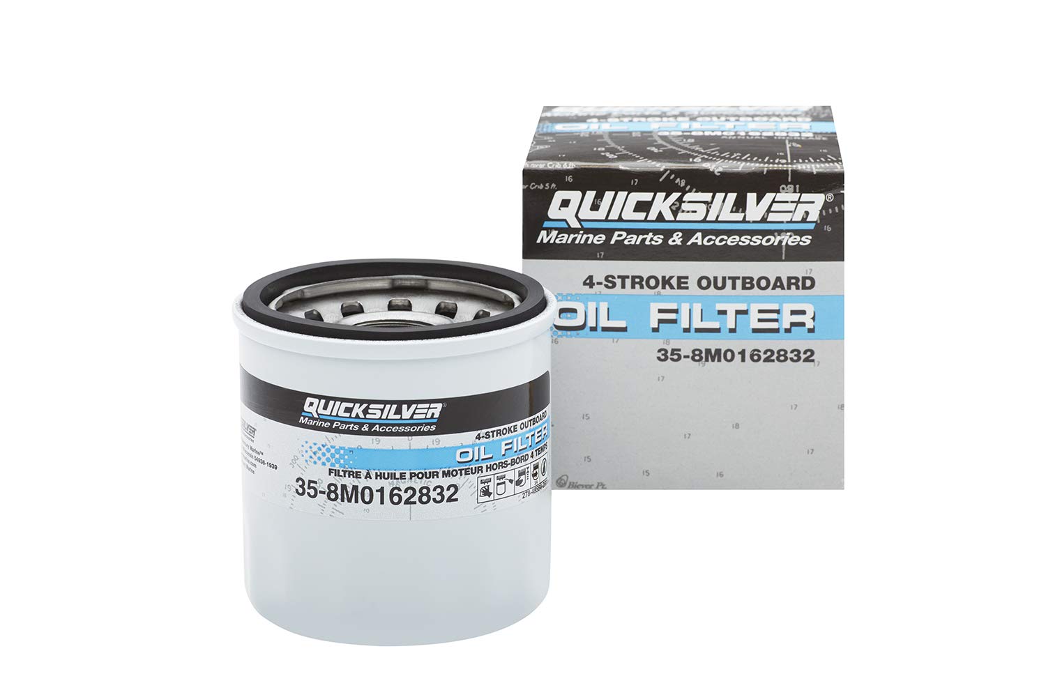 Quicksilver 8M0162832 Oil Filter For Select Mercury 9.9-30 Hp Outboards