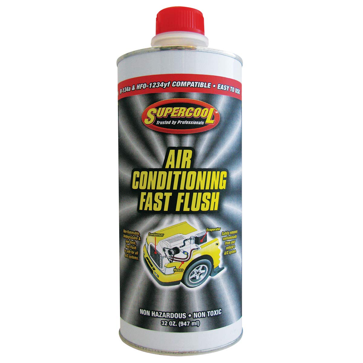 Supercool Tsi Ffq High-Temp A/C Flush, 32 Fl. Oz. (Flash Point Greater Than 250 F), White