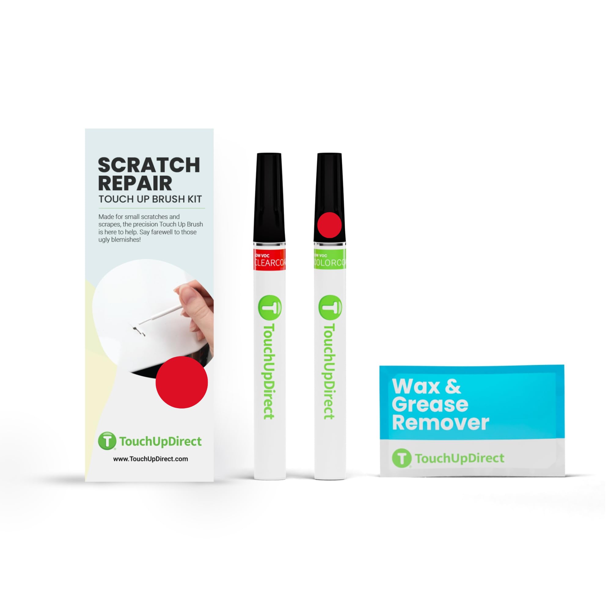 TouchUpDirect PQ Race Red Compatible with Ford Exact Match Scratch Repair Touch Up Paint - Brush Kit