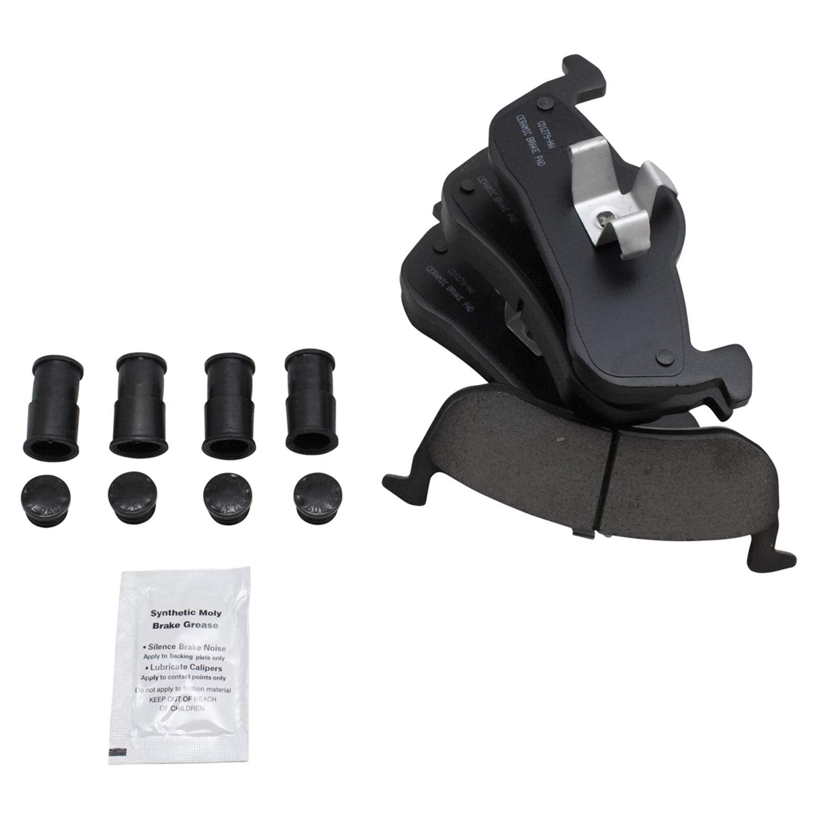 Trq Rear Premium Posi Ceramic Disc Brake Pads & Rotor Kit For Ford Lincoln