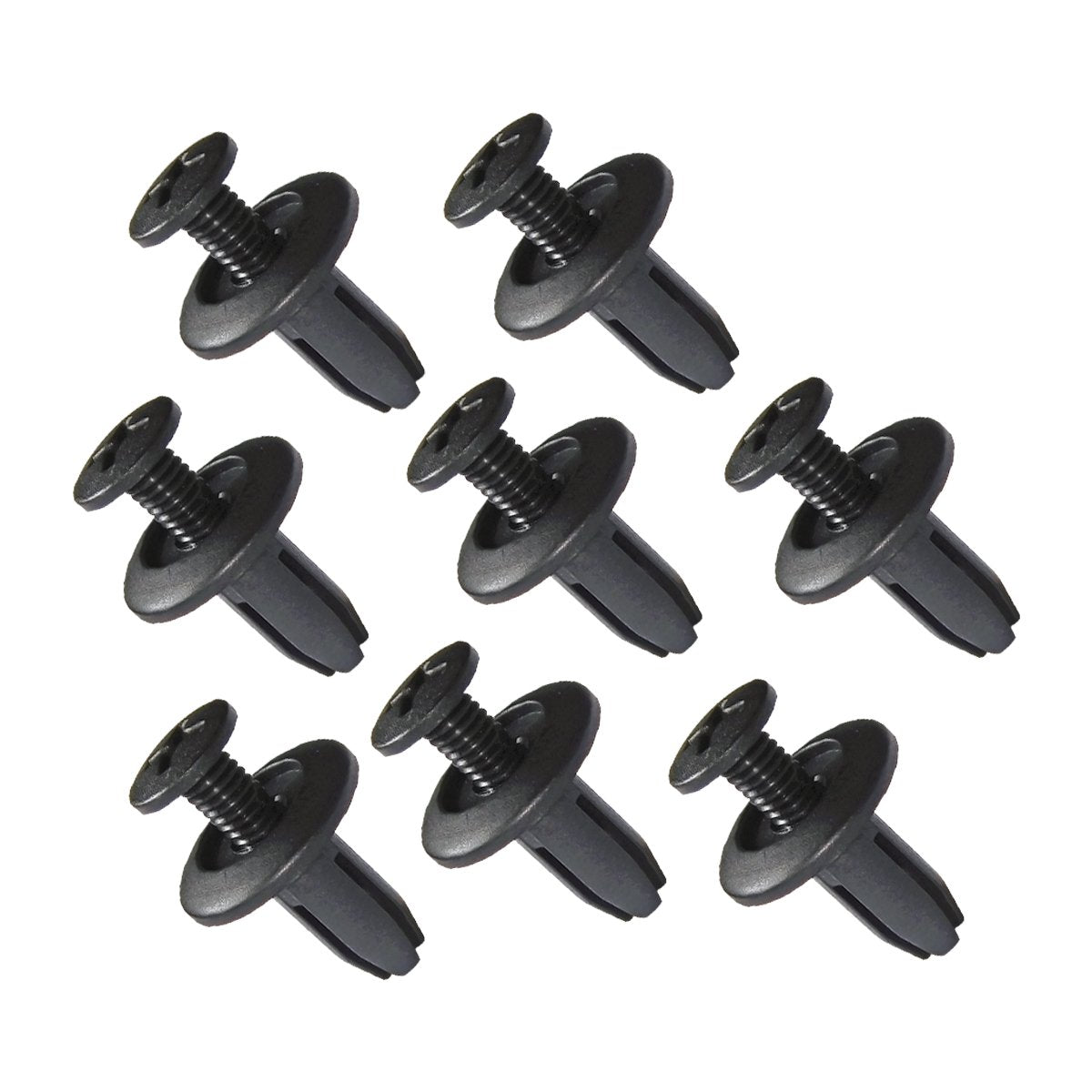 Lantee 100 Pcs Car Front Fender Skirt Push-Type Plastic Nylon Retainer Clips Fasteners Rivets 15 X 12 X 6Mm
