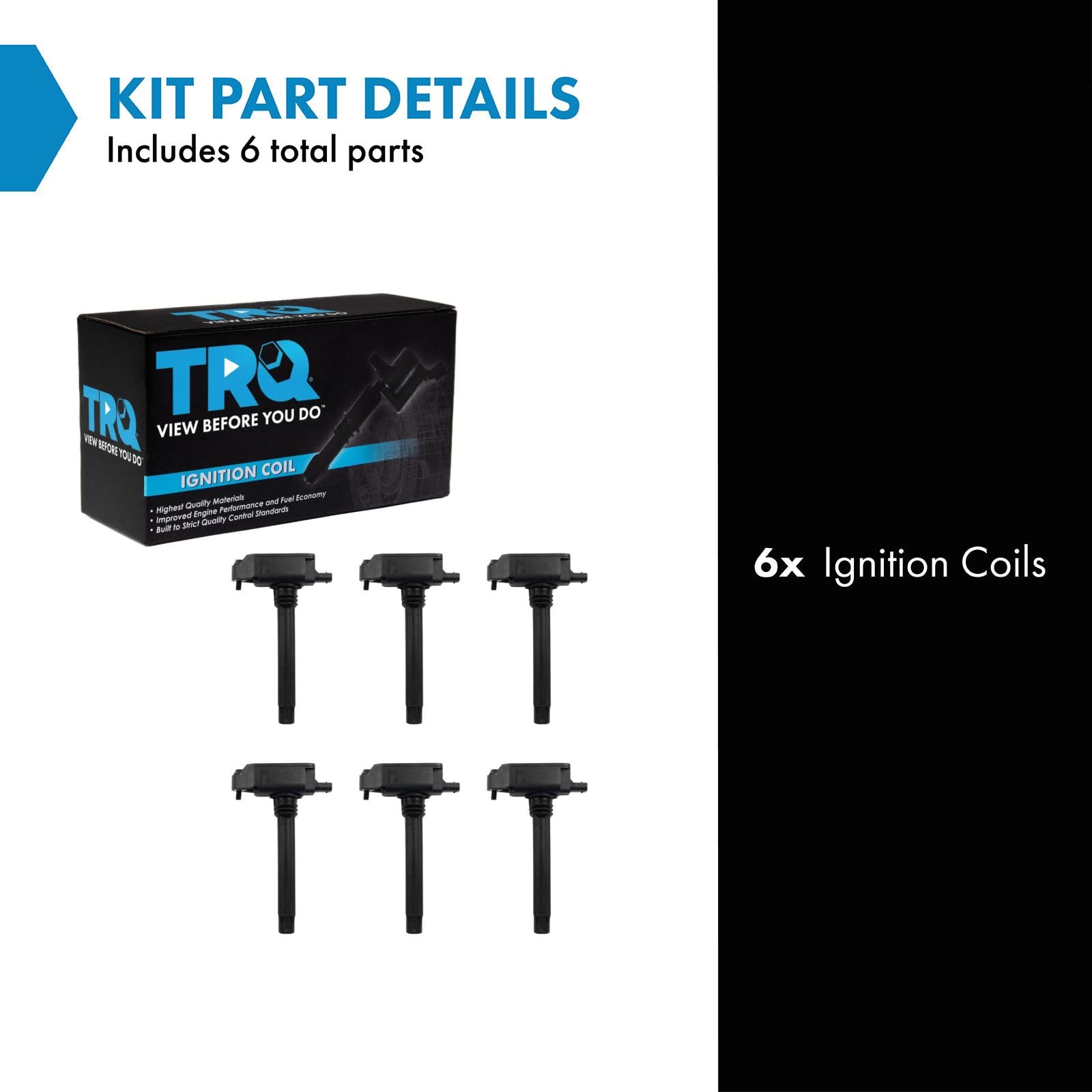 Trq Ignition Coil Set Compatible With 17-21 Chrysler 16-21 Dodge Jeep 19-21 Ram