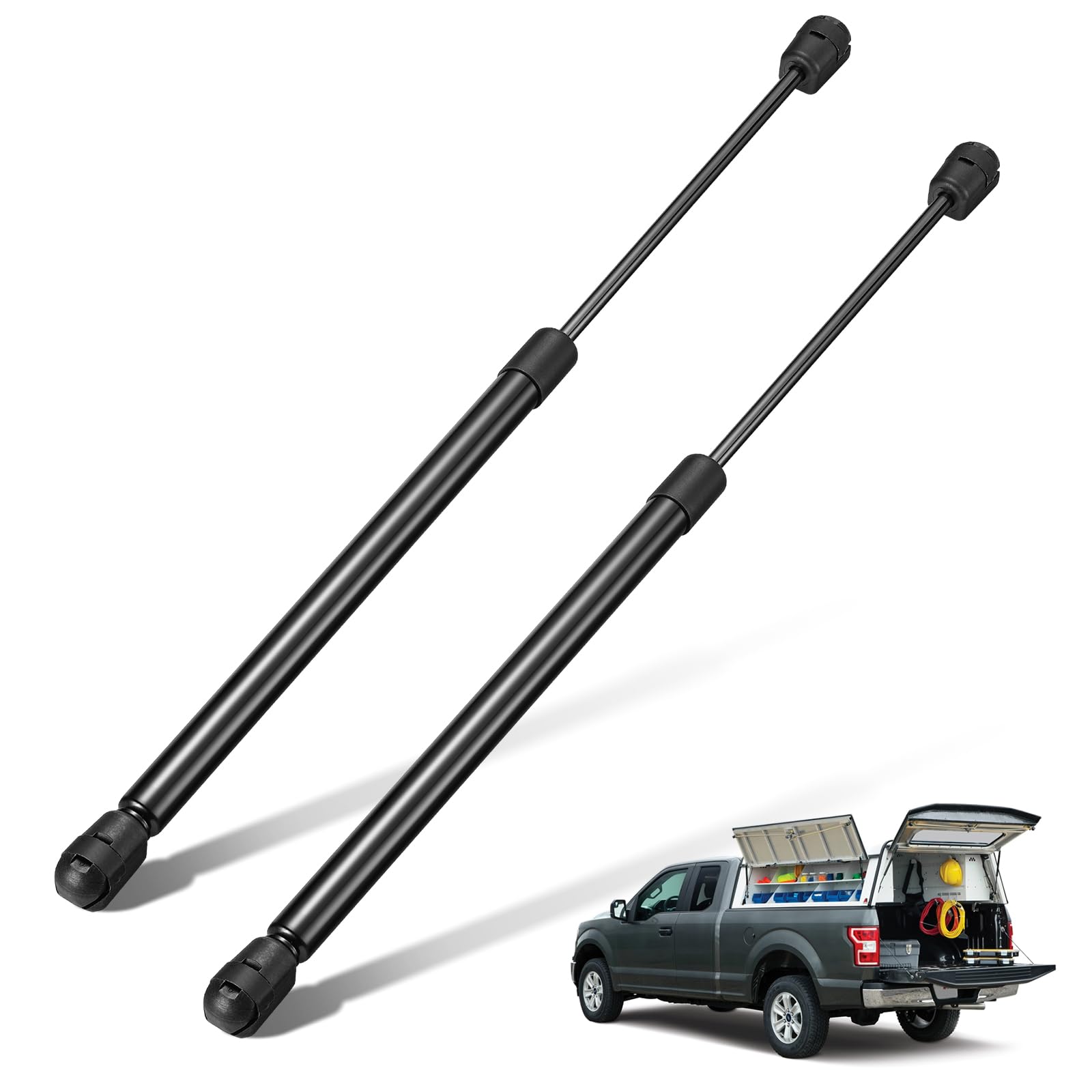 Bdfhyk C16-04270 17 Inch 45Lbs/200N Gas Strut Shock Lift Support For Camper Shell Truck Topper Rear Window Leer Trucks Cap A Tru