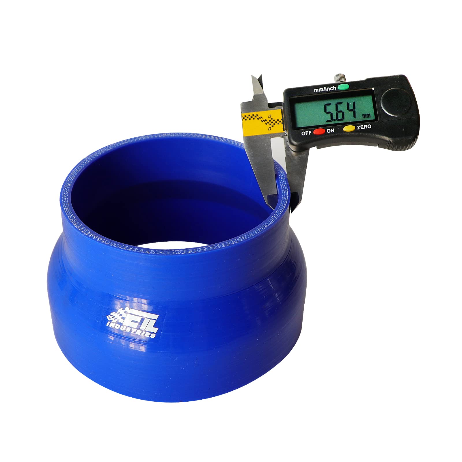 ETL INDUSTRIES 3.5'' ID to 4.5'' ID, 3'' Length Reducer Silicone Coupler Hose, 4-Ply Universal Straight Silicone Reducer Pipe In