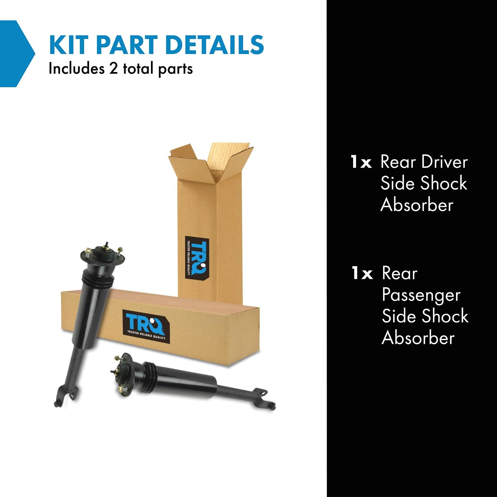 Trq Rear Shock Absorber Set Compatible With 2003-2007 Cadillac Cts