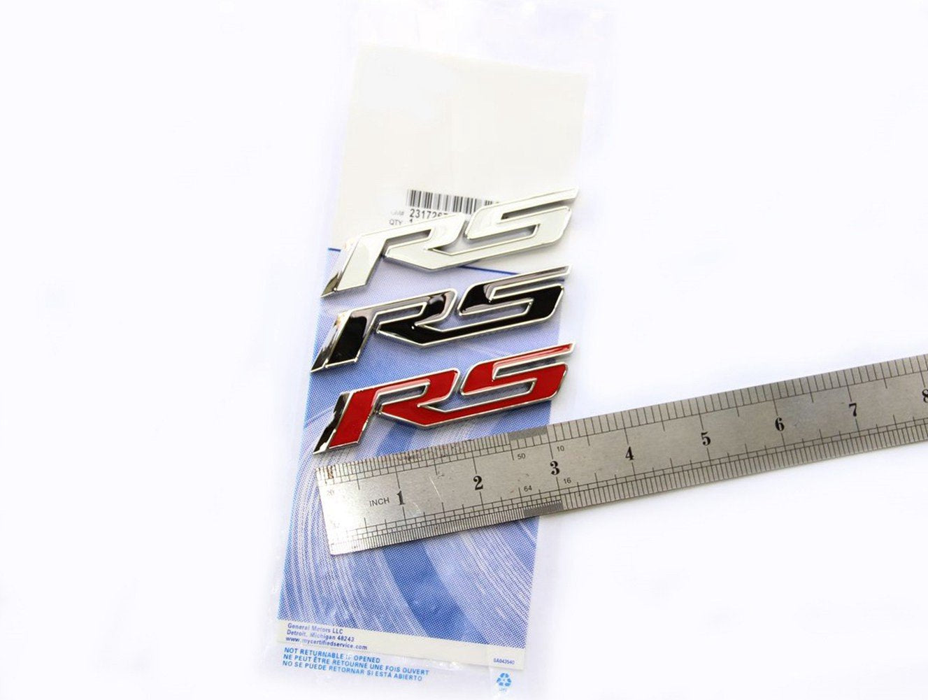 Yoaoo 1X Oem Grille Rs With Decal Rs Emblem Badge 3D Logo Allloy Compatible With Camaro Series Black