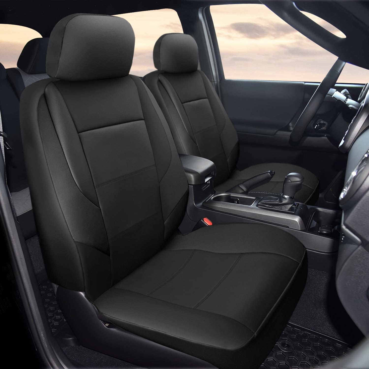 GIANT PANDA Front Car Seat Cover Custom Fit Toyota Tacoma 2016 2017 2018 2019 2020 2021 2022 2023 2024 Double & Crew Cab SR, SR5