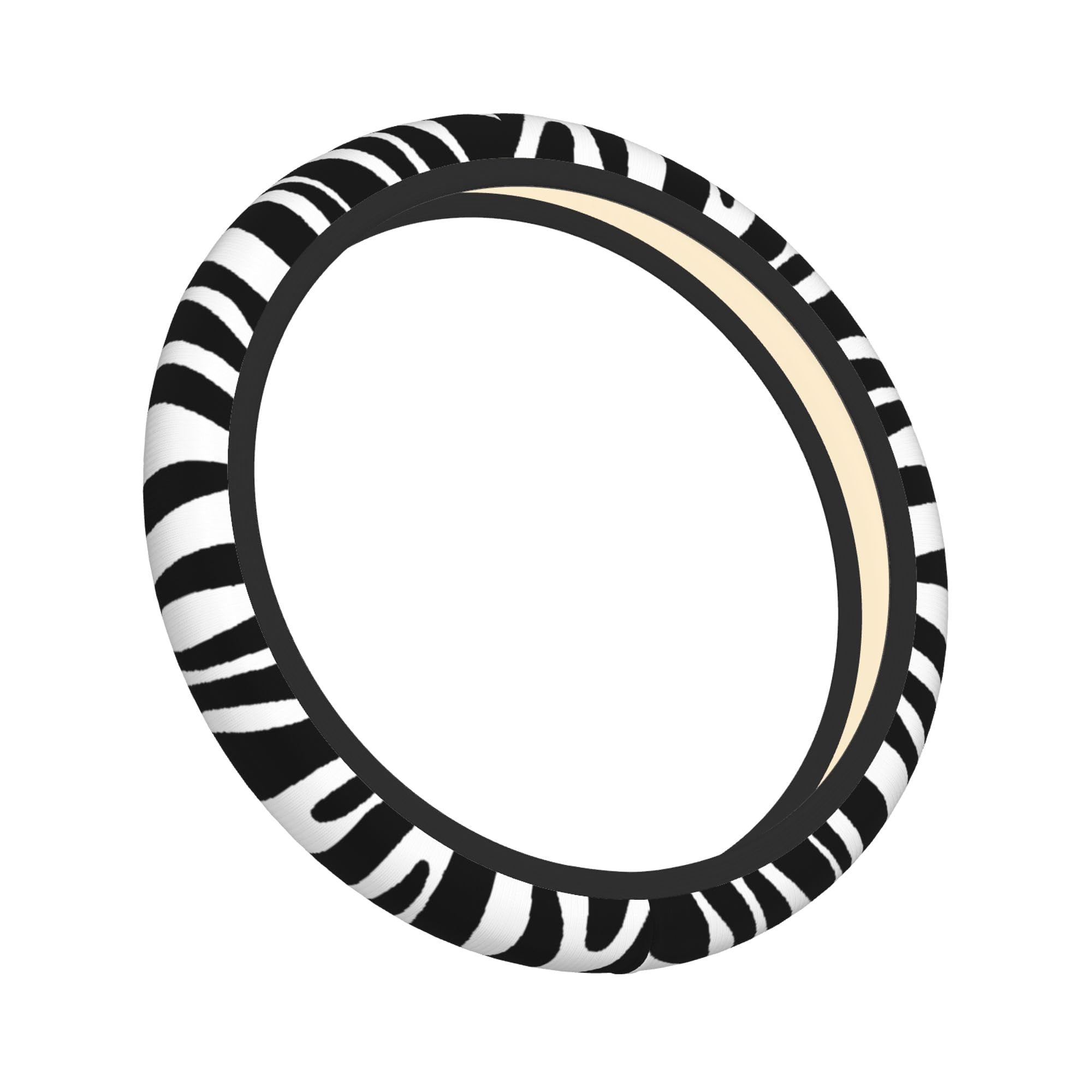 Zebra Abstract Stripe Pattern Steering Wheel Covers Non Slip Wild Animal Zebra Print Steering Wheel Protector Cover for Women Gi