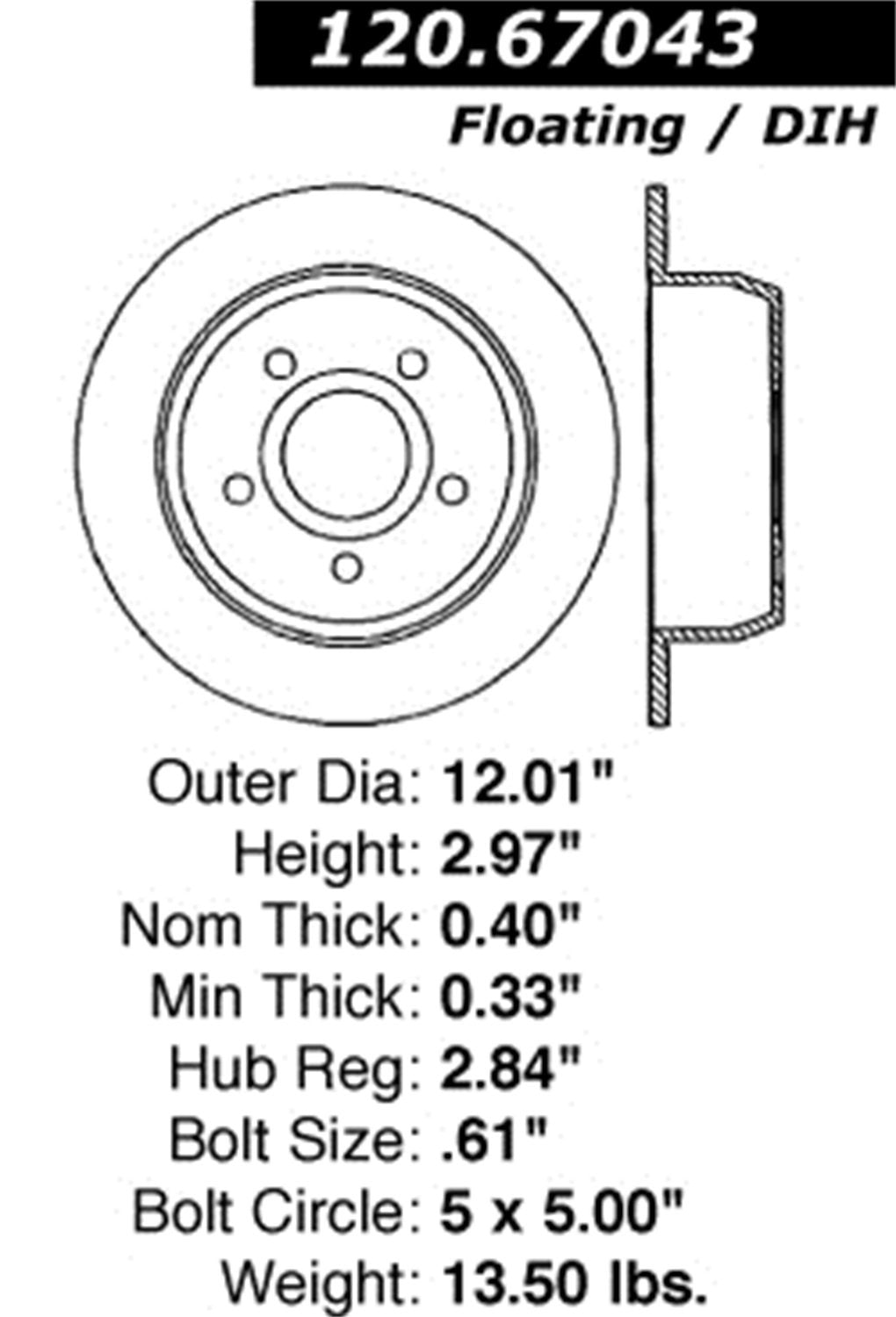 StopTech 127.67043R Sport Drilled/Slotted Brake Rotor (Rear Right), 1 Pack