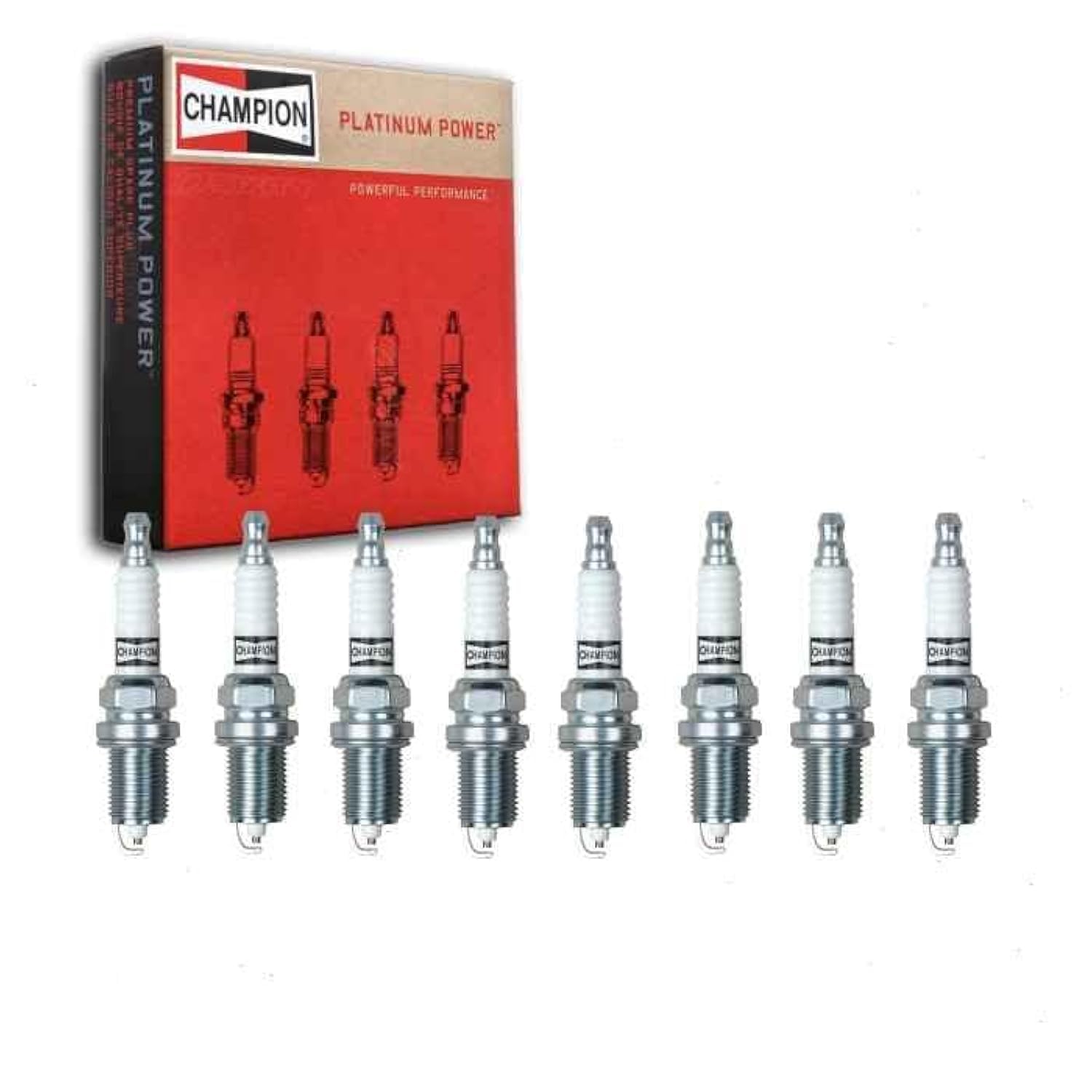 8 pc Champion Platinum Spark Plugs compatible with Jeep Grand Cherokee 4.7L V8 1999-2007