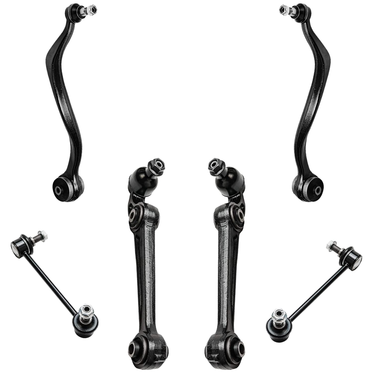 Detroit Axle - 6pc Front End Control Arms Kit for Ford 07-10 Fusion, 07-09 Lincoln MKZ Mercury Milan, 4 Lower Rearward & Forward