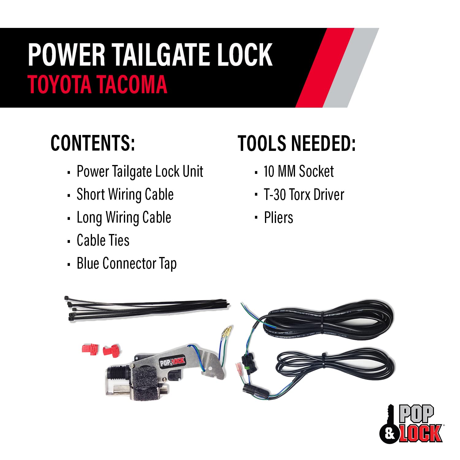 Pop & Lock – Power Tailgate Lock For Toyota Tacoma, Fits Models 2005 To 2015 (Pl8521)