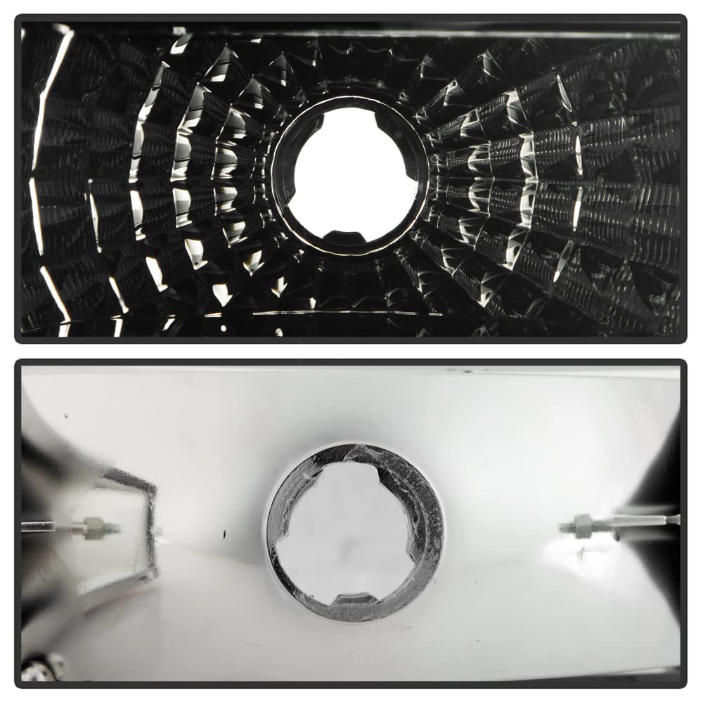 Acanii - For Smoke 1992-1996 Bronco F150 F250 F350 Headlights Bumper Corner Lights Driver + Passenger Side