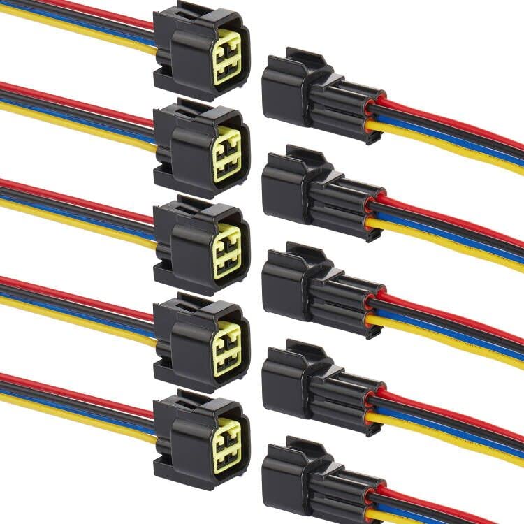 ZHOFONET 4 Pin Waterproof Connector,Waterproof Electrical Car Auto Wire Connector,16AWG Male Female Quick Disconnect Wire Connec