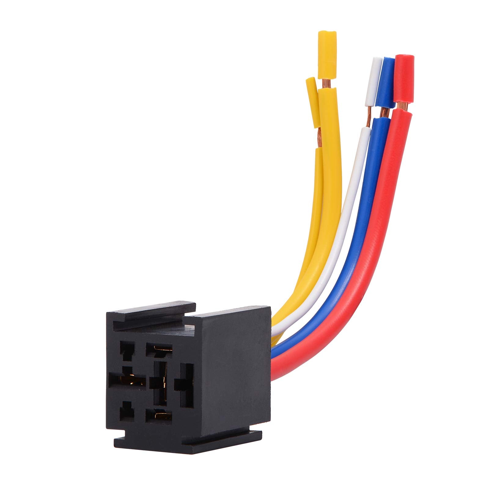 Ehdis 2 Packs Car Relay With Harness Truck Motor Heavy Duty 5-Pin 80A 12V Relay On/Off Normally Open Spdt Relay Socket Plug 5 Wire Automotive Relay Jd2912-1Z-12Vdc 80A 14Vdc