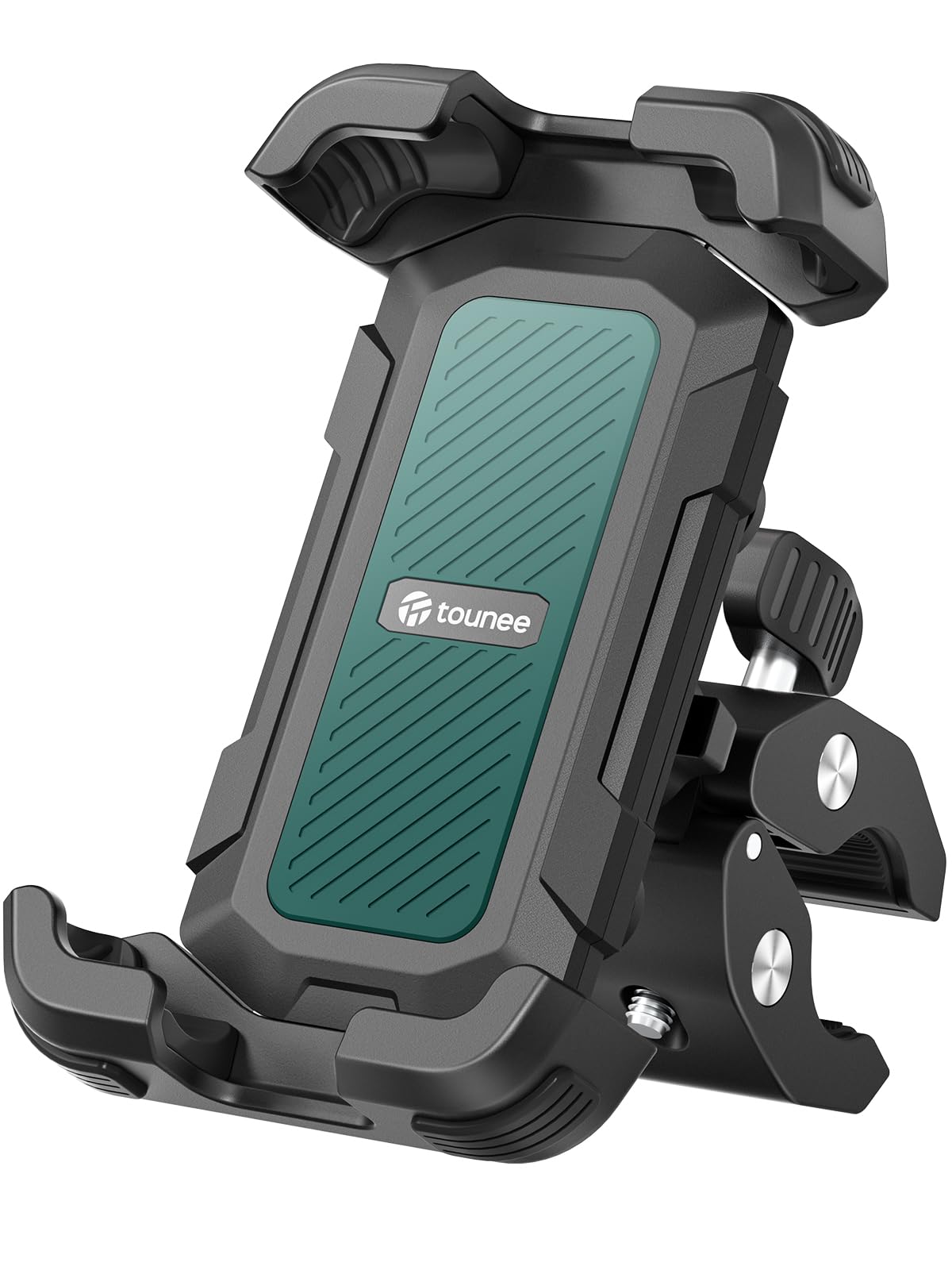 tounee Motorcycle Phone Holder Mount -Dual Vibration Dampener, Tool-Free Bike Phone Holder Handlebar Clip & Secure Lock for iPho