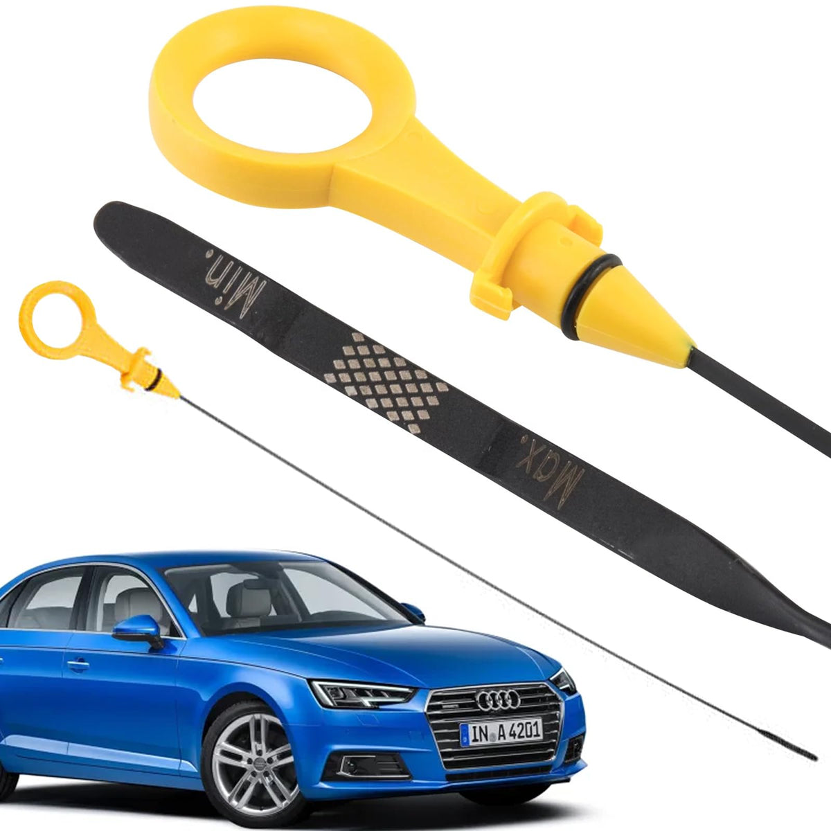 E-Vniko Engine Oil Level Dipstick Indicator Fit For 2008-2013 Audi A3 2009-2017 A4 A5 Quattro 2011-2015 Q5 2012-16 Q3 | Passat B