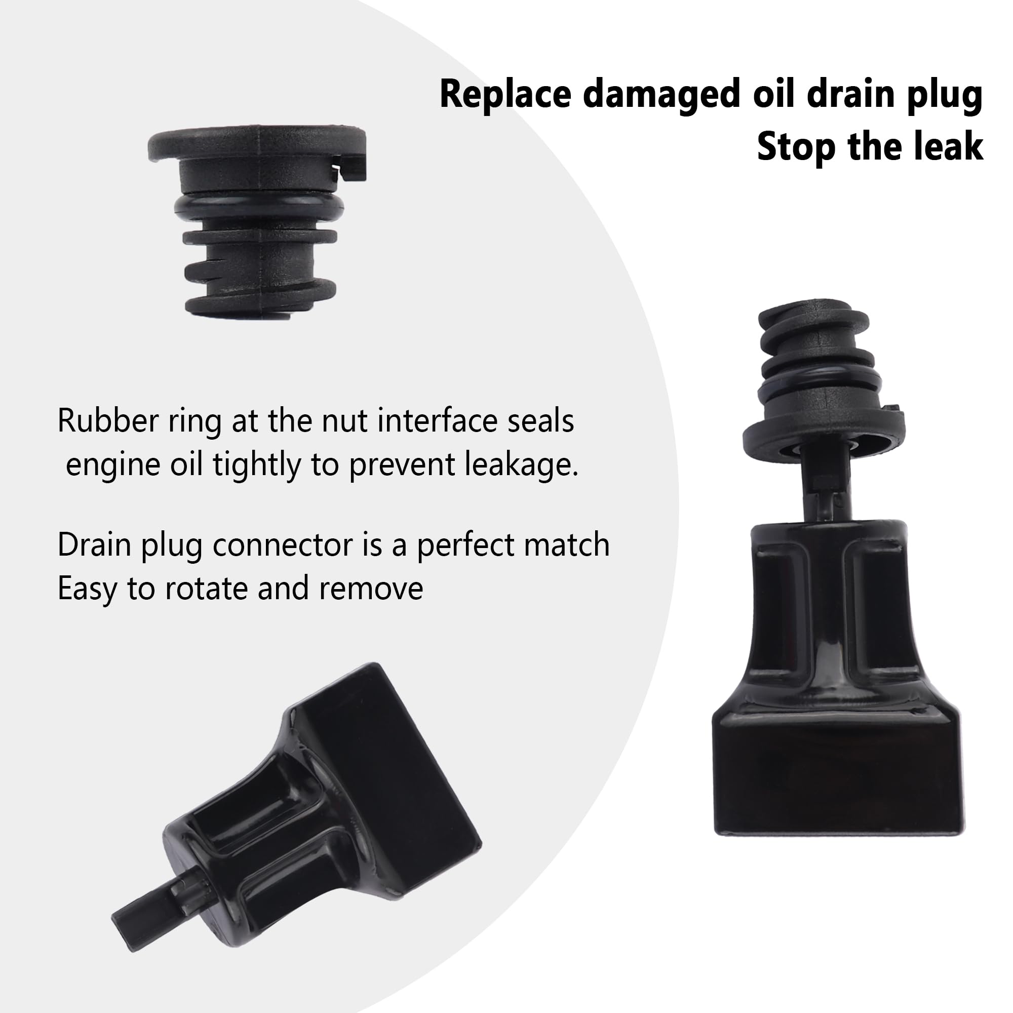 6Pcs Car Engine Oil Drain Plug With Oil Drain Plug Removal Tool Replacement Oem#06L103801,Compatible With Volkswagen Audi,Perfec