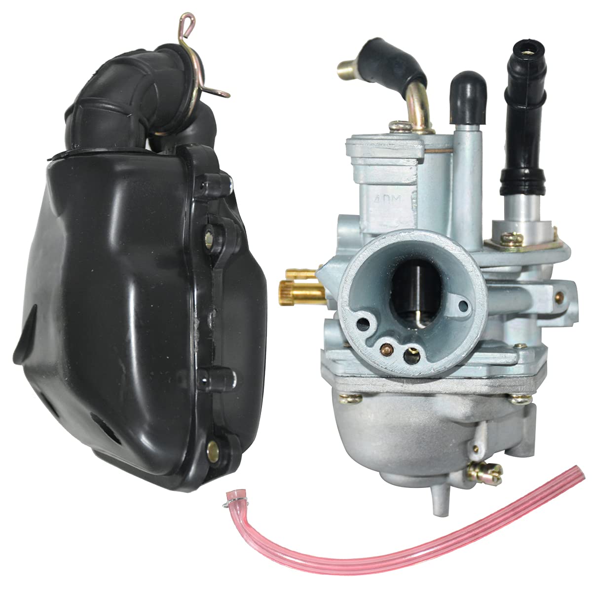 Cylinman Carburetor with Air Filter Box fit for Polaris Predator 50/90, Scrambler 50/90, Sportsman 90 Manual Choke 90cc 100cc Ma