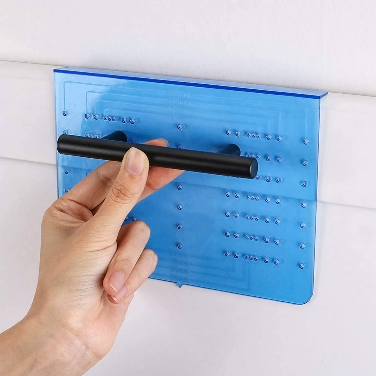 Homdiy Cabinet Handle Template Drill Mounting Template (1 Pack) - Hardware Installation Template Guide For Cabinet Knobs, Drawer Pulls,Cabinet Hardware