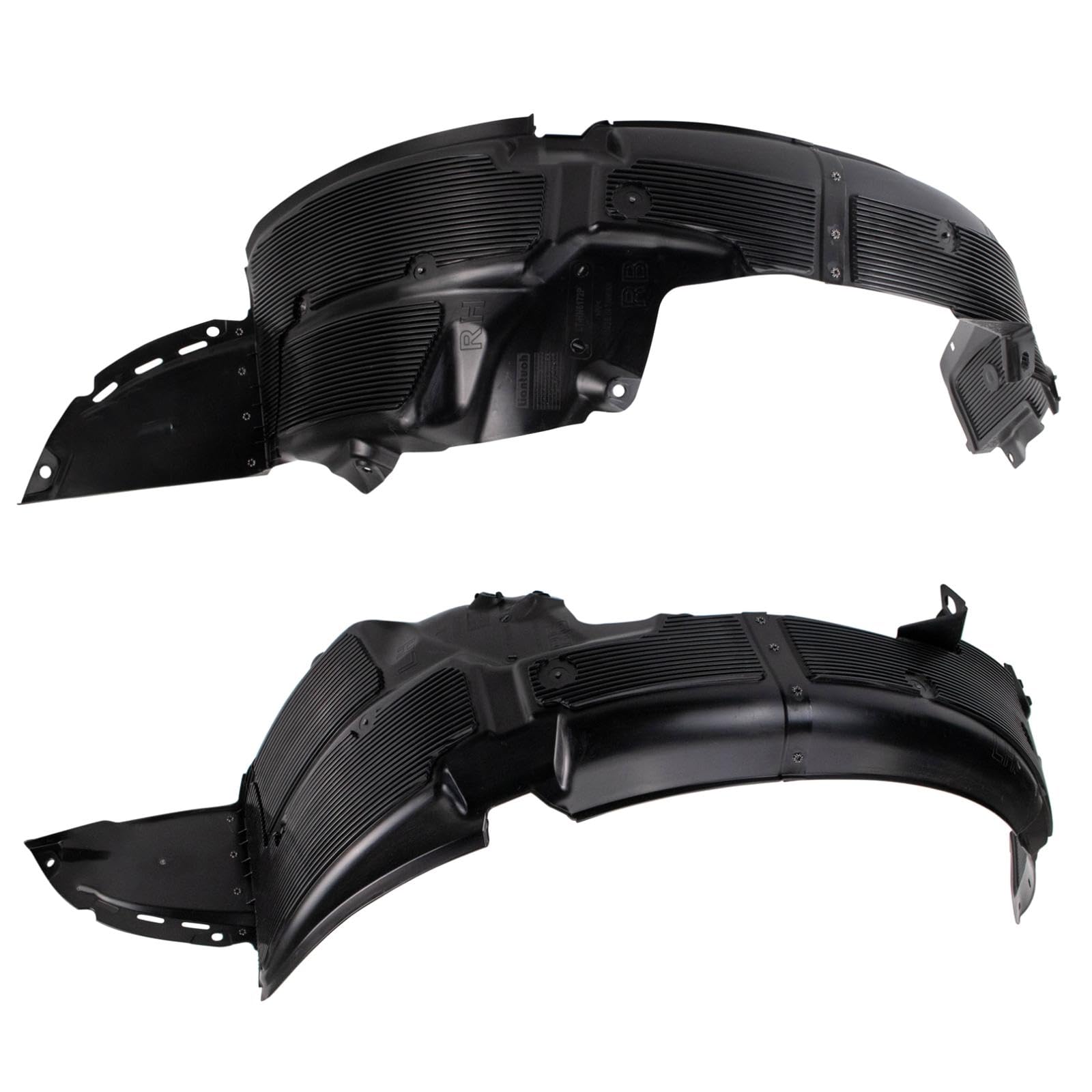 Trq Front Inner Fender Liner Set Compatible With 2013-2017 Hyundai Accent Hy1248136 Hy1249136