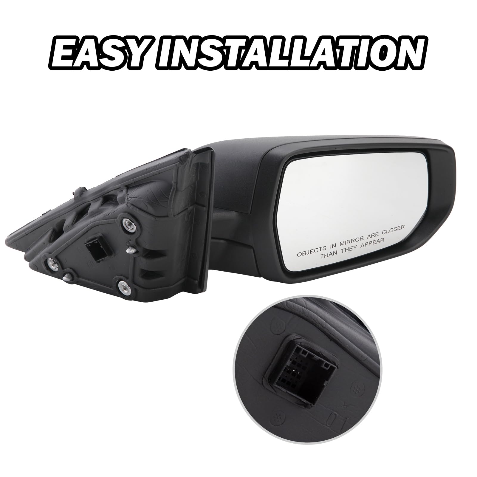 Passenger Side View Mirror Compatible With Chevy Malibu 2016 2017 2018 2019 2020 2021 2022 Mirrors Non Heated Without Signal Light Manual Folding Right