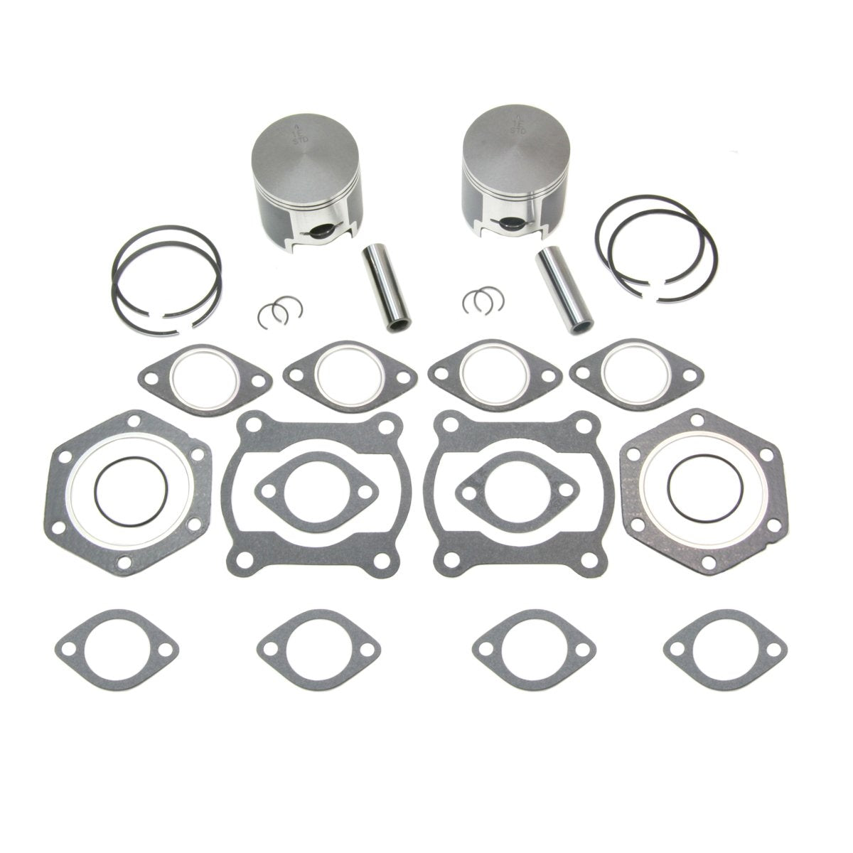 2 Spi Pistons & Top End Gasket Kit 1986-1999 Polaris 500 Indy Trail 488Cc 72Mm Fan Cooled