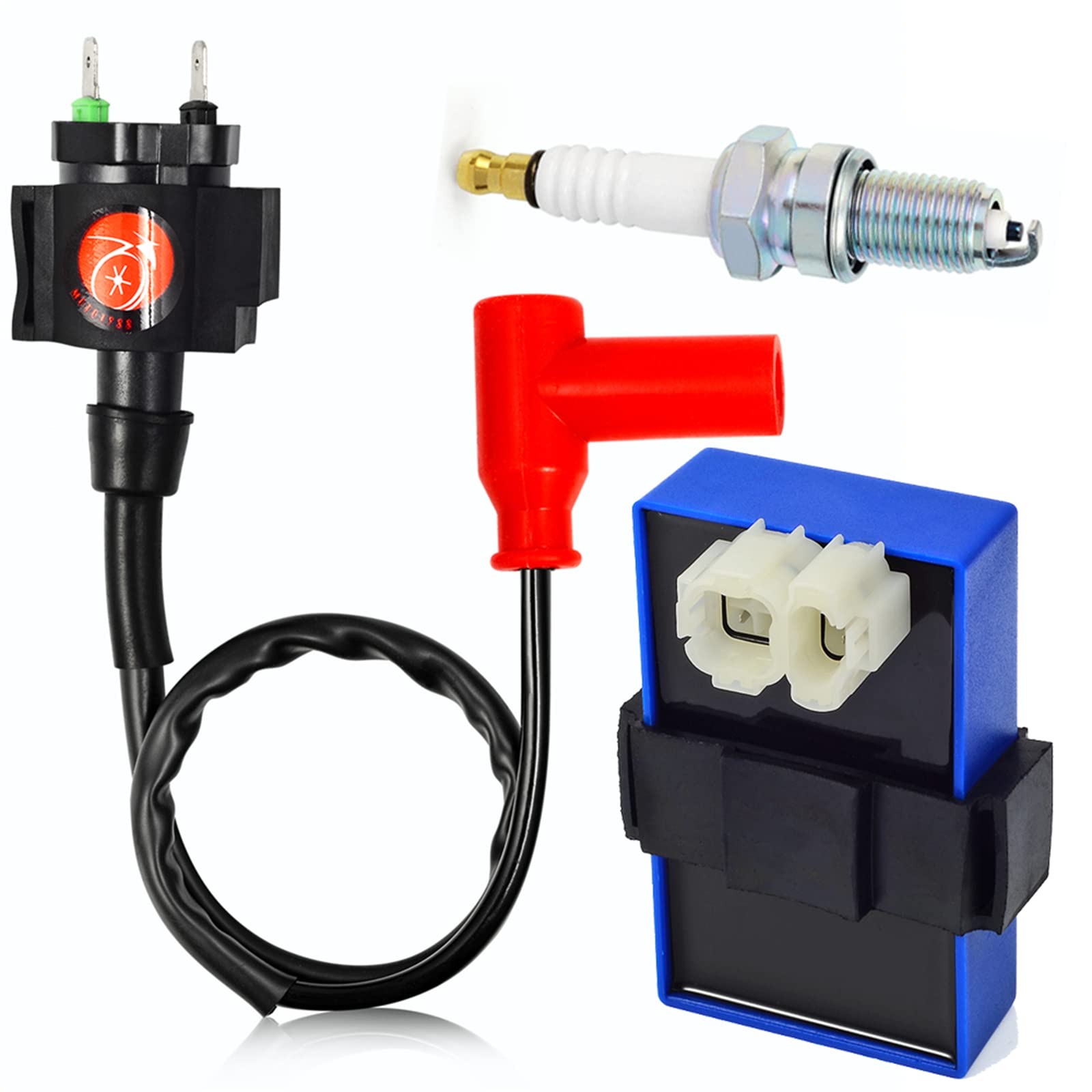 CDI Box Igniter and Ignition Coil & Spark Plug For HONDA Foreman 400 1997-2003 FourTrax Foreman 400 1995 1996 TRX400FW 4x4 30410