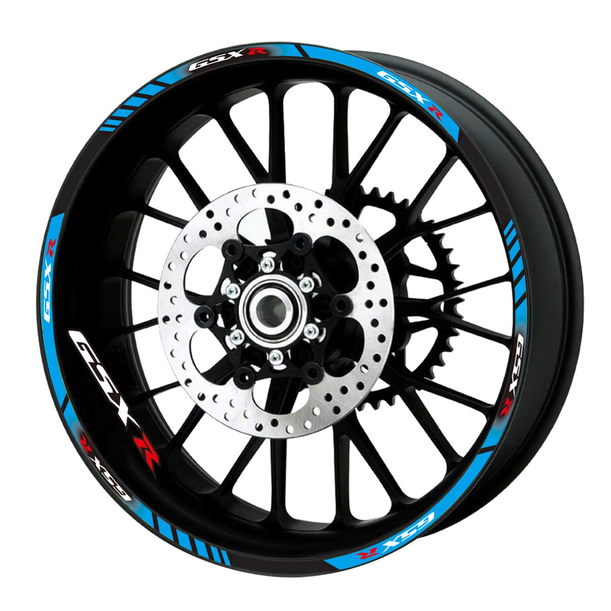 12 X Thick Edge Outer Rim Sticker Stripe Wheel Decals Fit All Suzuki Gsxr 250 40 WBCARB086HLV51X