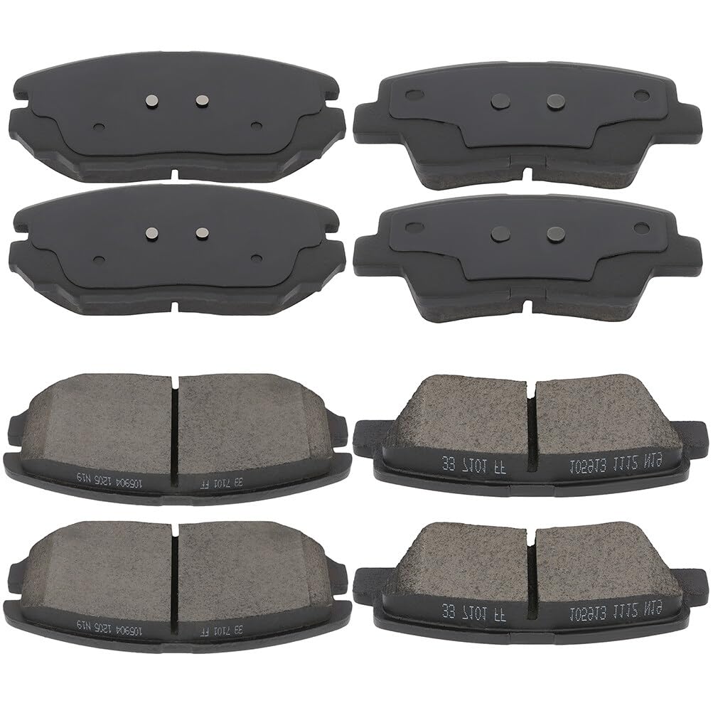 Automuto 8Pcs Front & Rear Ceramic Disc Brake Pads Set D1313 D1125 For Subaru Impreza 2008-2011, For Legacy 2005-2013, For Outba
